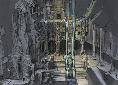 Markarth Castle Exterior Concept Art Elder Scrolls V Skyrim Photo