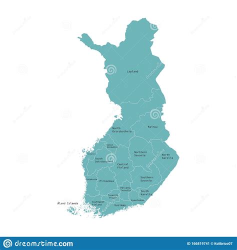 Vector Abbildung Der Finnischen Karte Vektor Karte Vektor Abbildung