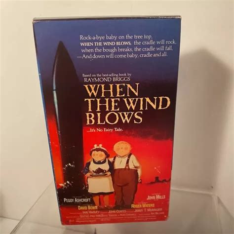 When The Wind Blows Vhs Video Tape David Bowie Roger Waters Animated
