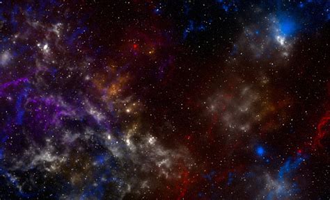 Latar Belakang Seni Kosmik Planet Dan Galaksi Fiksi Ilmiah Wallpaper