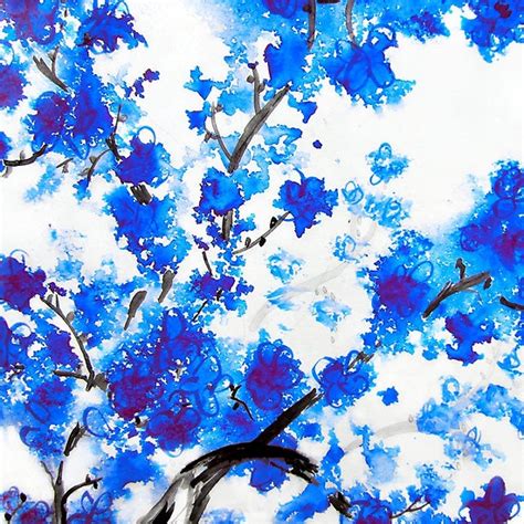 Blue Cherry Blossoms By Kathie Nichols Great Design Pinterest