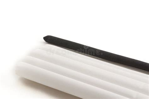 Charcoal And Eraser For Drawing Stock Photo Image Of Sticks Black