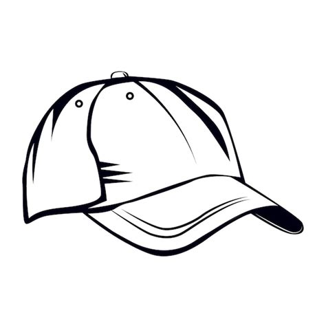 Premium Vector Baseball Cap Logo Monochrome Design Vector