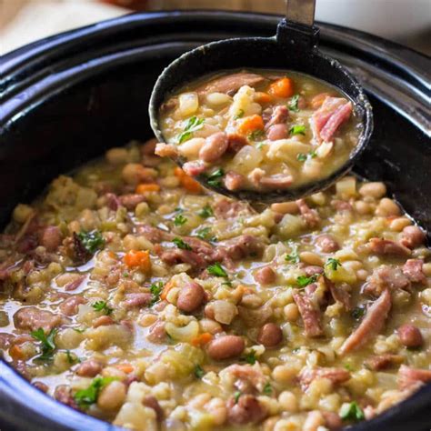 Maybe you would like to learn more about one of these? Slow Cooker Ham Bone Bean Soup - Kevin Is Cooking
