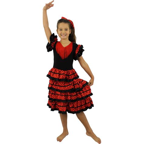 Girls Flamenco Costume I Love Fancy Dress