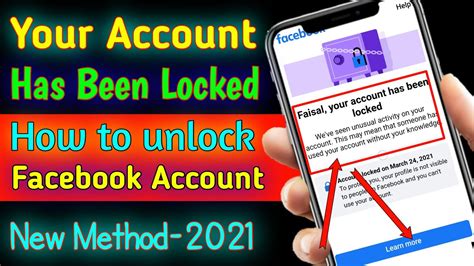 your account has been locked how to unlock facebook account facebook learn more problem