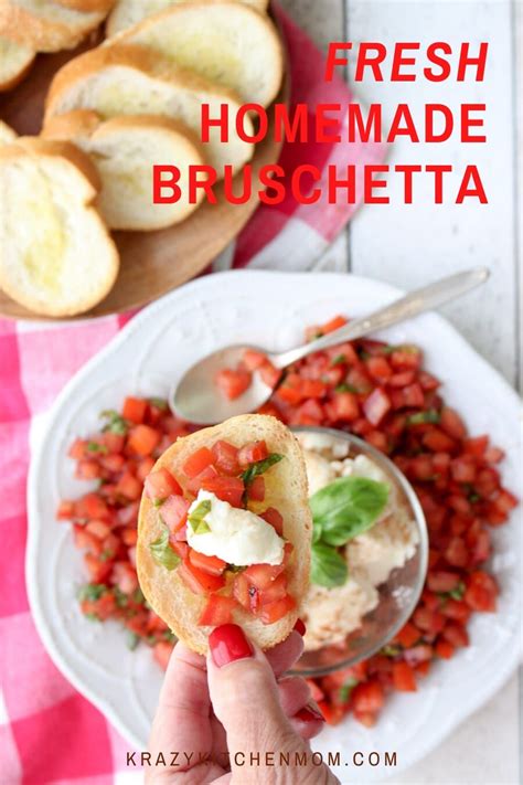 Easy Homemade Bruschetta Recipe Homemade Bruschetta Appetizers