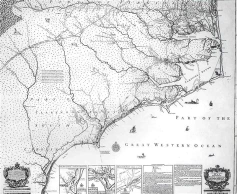 Moseleys 1733 Map Of North Carolina