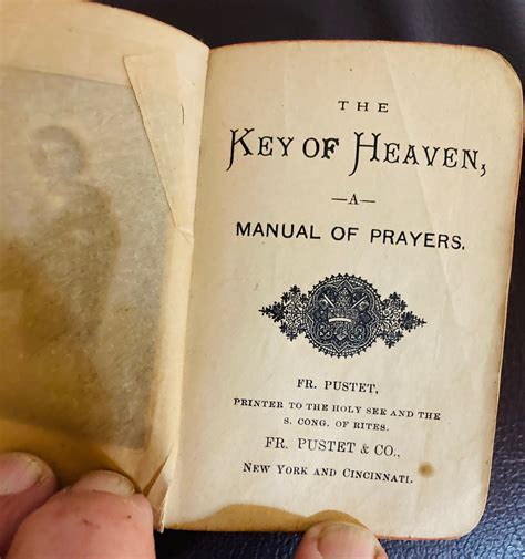 The Key Of Heaven A Manual Of Prayers By Editors Good Leather Bound