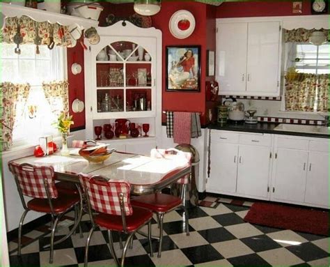 50 Fabulous Red And White Farmhouse Kitchen Ideas Truehome Retro