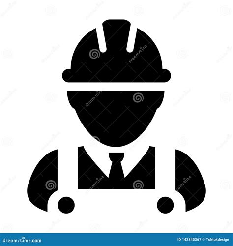 Supervisor Icon Vector Male Construction Worker Person Profile Avatar