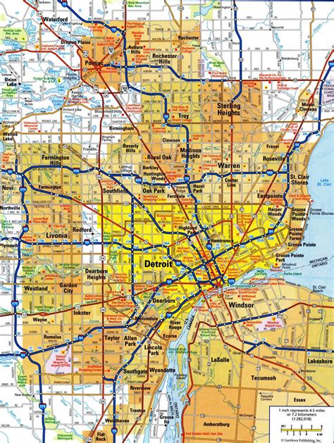 Detailed Map Of Detroit