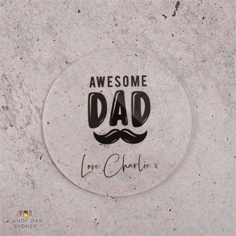 Fathers Day Coaster Awesome Dad Candy Bar Sydney