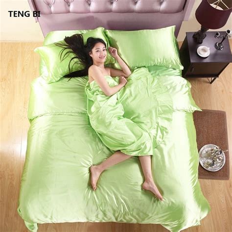100 Pure Satin Silk Bedding Sethome Textile King Size Bed Etsy