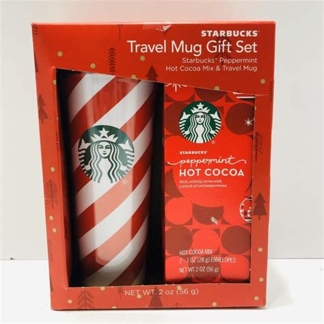 Starbucks Peppermint Chocolate Hot Cocoa And Travel Mug T Set Ebay