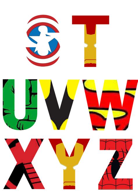 Free Printable Superhero Alphabet Letters Superhero Alphabet