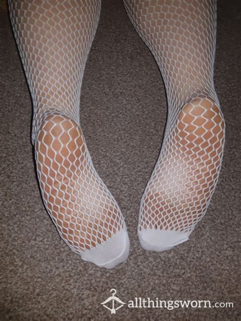 Buy White Fishnet Photo Set Feet Legs Bm Upskirt