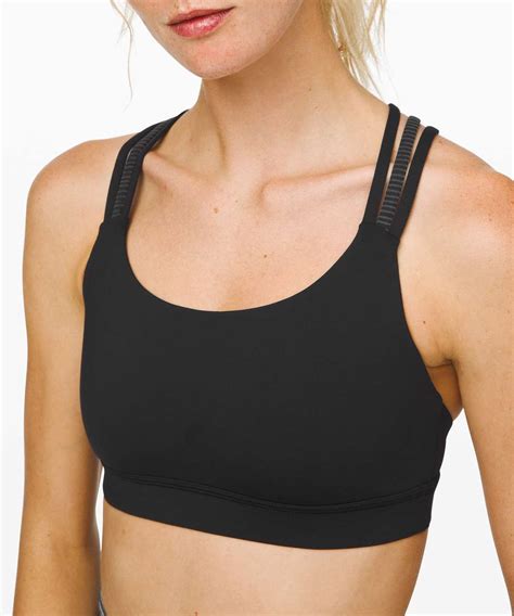 Lululemon Energy Bra Strappy Black Lulu Fanatics