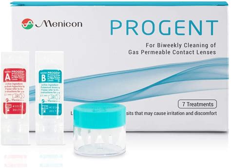 Menicon Progent Biweekly Protein Remover for GP Lenses 7 Treatments ...