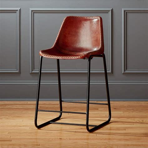 Roadhouse Saddle Leather Counter Stool Reviews Cb2 In 2021