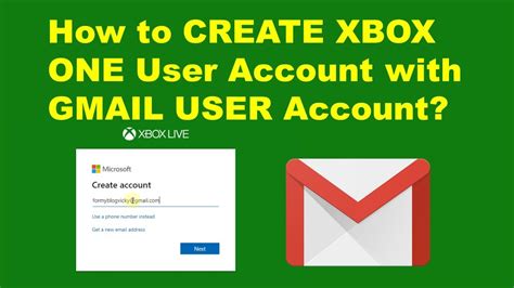 How To Create Xbox One User Account With Gmail User Account Youtube