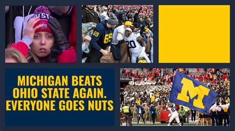 Michigan Beats Ohio State Again Everyone Goes Nuts Fan Reactions Youtube