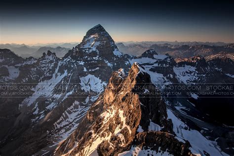 Aerial Photo Aye Mountain And Mount Assiniboine