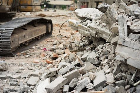 Demolition Of Buildings In Urban Environments Stock Image Image Of