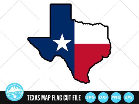 Texas Map Flag Svg Files Texas State Map And Flag Cut Files Texas