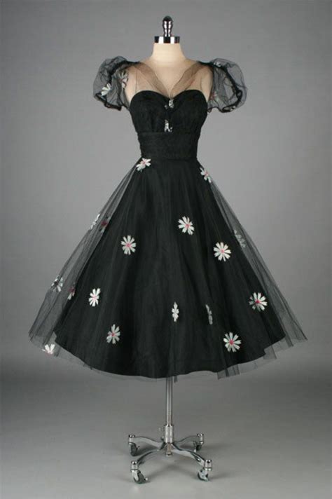 1950s Vintage Ball Gown Homecoming Dresses Crew Neck Black Mini Short