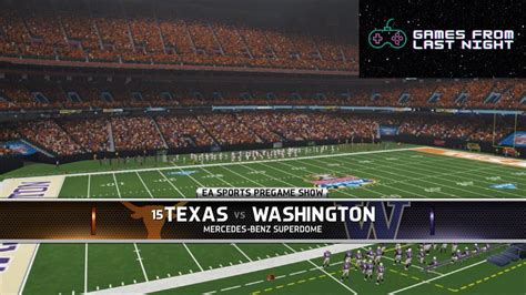 EA Sports NCAA Football 14 Exhibition Game Texas Vs Washington