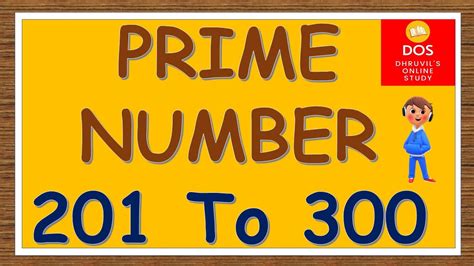 Prime Numbers 201 To 300prime Numerals 201 To 300201 To 300 Prime