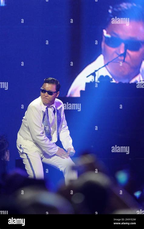 South Korean Rapper Psy Performs Gangnam Style At The Iheart Radio