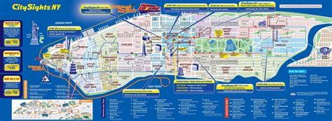 Map Of Manhattan Bus Tour Hop On Hop Off Bus Tours And Big Bus Of
