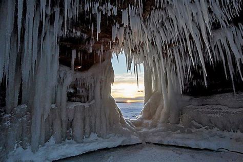 Apostle Island Ice Caves Lake Superior Photo By Andy Rathbun Wisconsin Weather Sea Cave