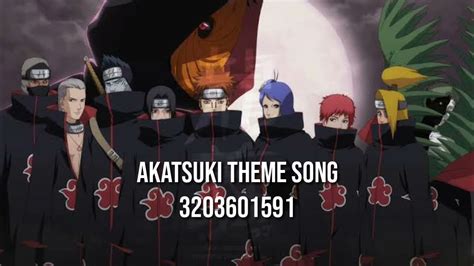 Codeids Roblox Naruto Akatsuki Theme Song Youtube