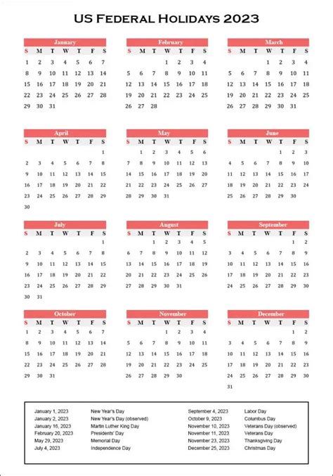 2023 Federal Leave Calendar Excel Get Latest News 2023 Update