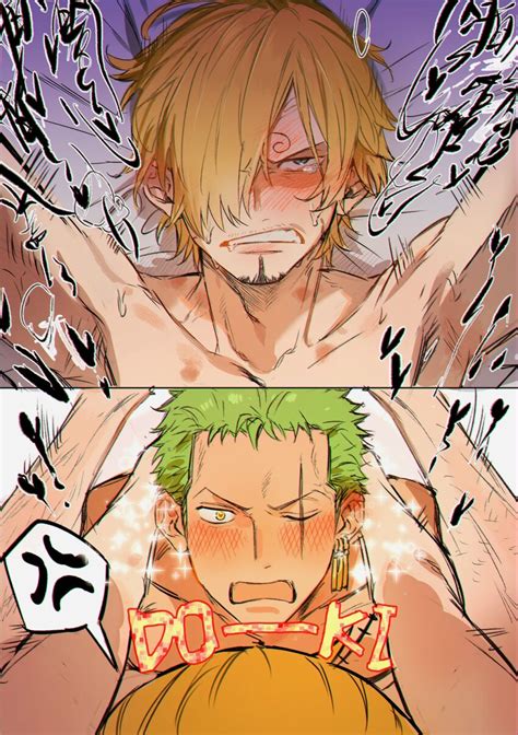 Ynnn M Roronoa Zoro Sanji One Piece One Piece Commentary Request Highres Angry Beard