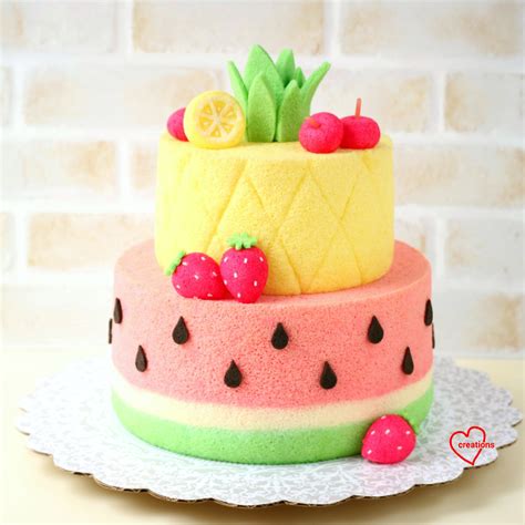 Simple and easy pineapple cake and pineapple shape cake decoration idea at home. Loving Creations for You: 'Pineapple Watermelon' Fruits ...