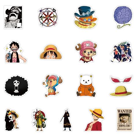 Buy One Piece All Crazy And Amazing Characters Stickers Set Of 50