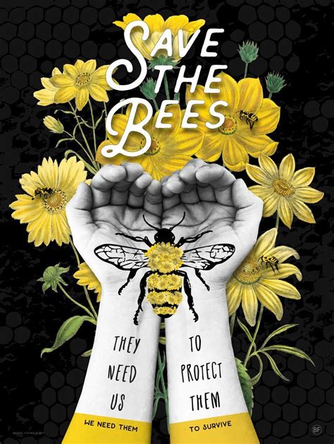 Save The Bees 18x24 Poster Zazzle Save The Bees Bee Bee Art