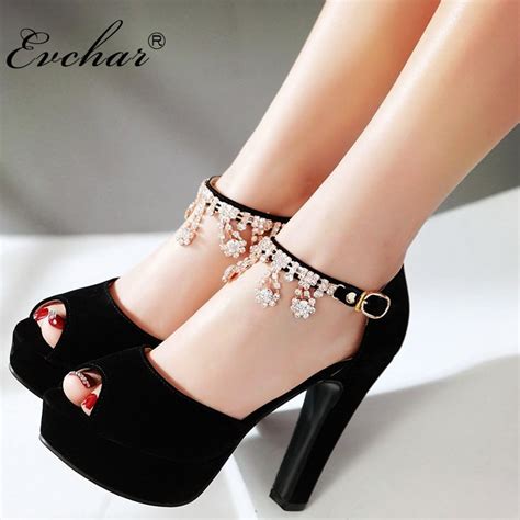 evchar fashion women sandals peep toe women super high heels shoes fashion sexy party