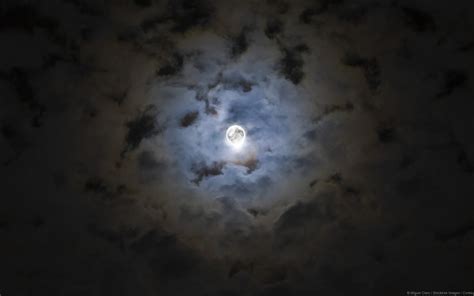 Moon Sky Night Clouds Wallpaper 1920x1200 80588
