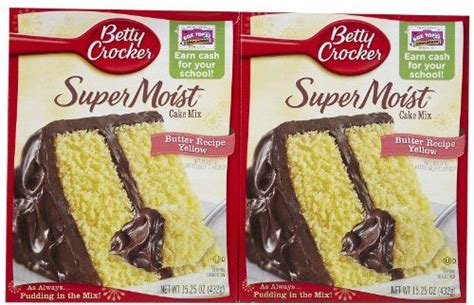Betty crocker is here 4 u. Betty Crocker Super Moist Butter Recipe Yellow Cake Mix - 15.25 oz - 2 pk | Moist yellow cakes ...
