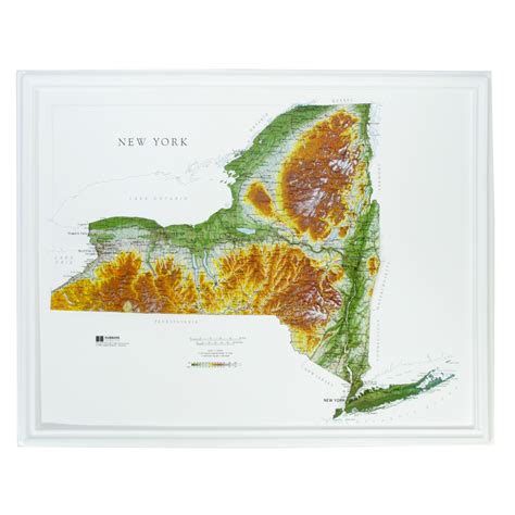 Hubbard Scientific Raised Relief Map New York State Hubbard