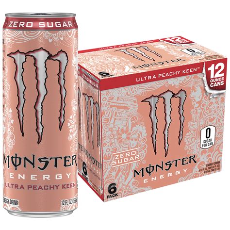 Monster Energy Ultra Peachy Keen Sugar Free Energy Drink Fl Oz
