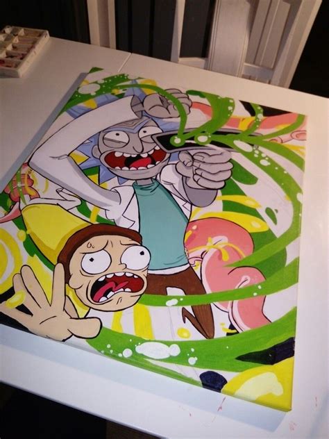 Rick And Morty Canvas Painting Small Canvas Art