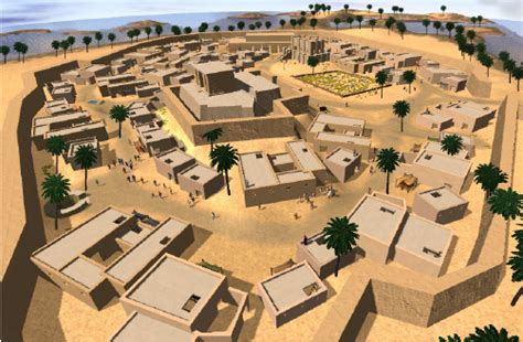 Fig 1 3d Visualisation Of The City Of Uruk 3000 Bc Ancient Sumerian