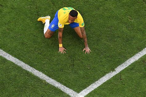 neymar s diving at the world cup means he has spent 14 minutes on the ground so far for brazil