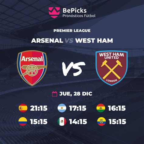 Arsenal Vs West Ham Pronósticos Cuotas Previa Y Predicciones